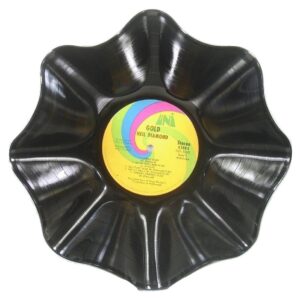 Vinyl Record Bowl hand made using a Neil Diamond record album recycled