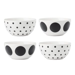kate spade new york dot assorted all-purpose bowls, set of 4, 4.70, white