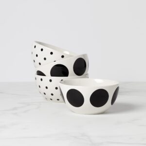 Kate Spade New York Dot Assorted All-Purpose Bowls, Set Of 4, 4.70, White