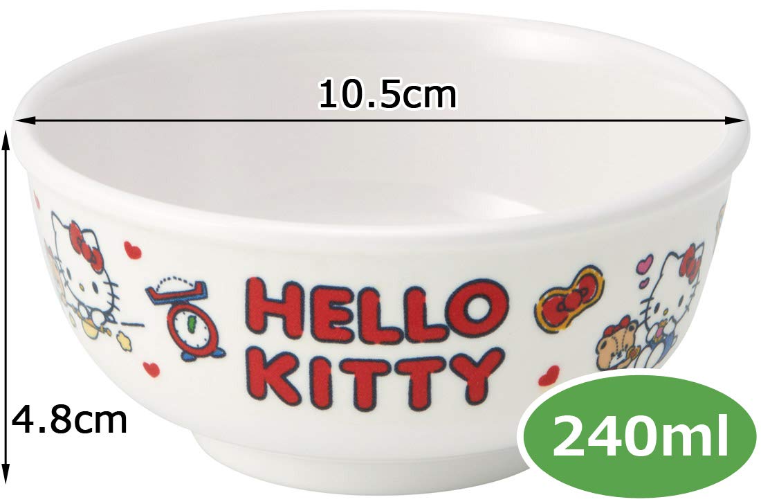 Skater Bowl Melamine Rice Bowl Hello Kitty Cookies Sanrio 240ml M320