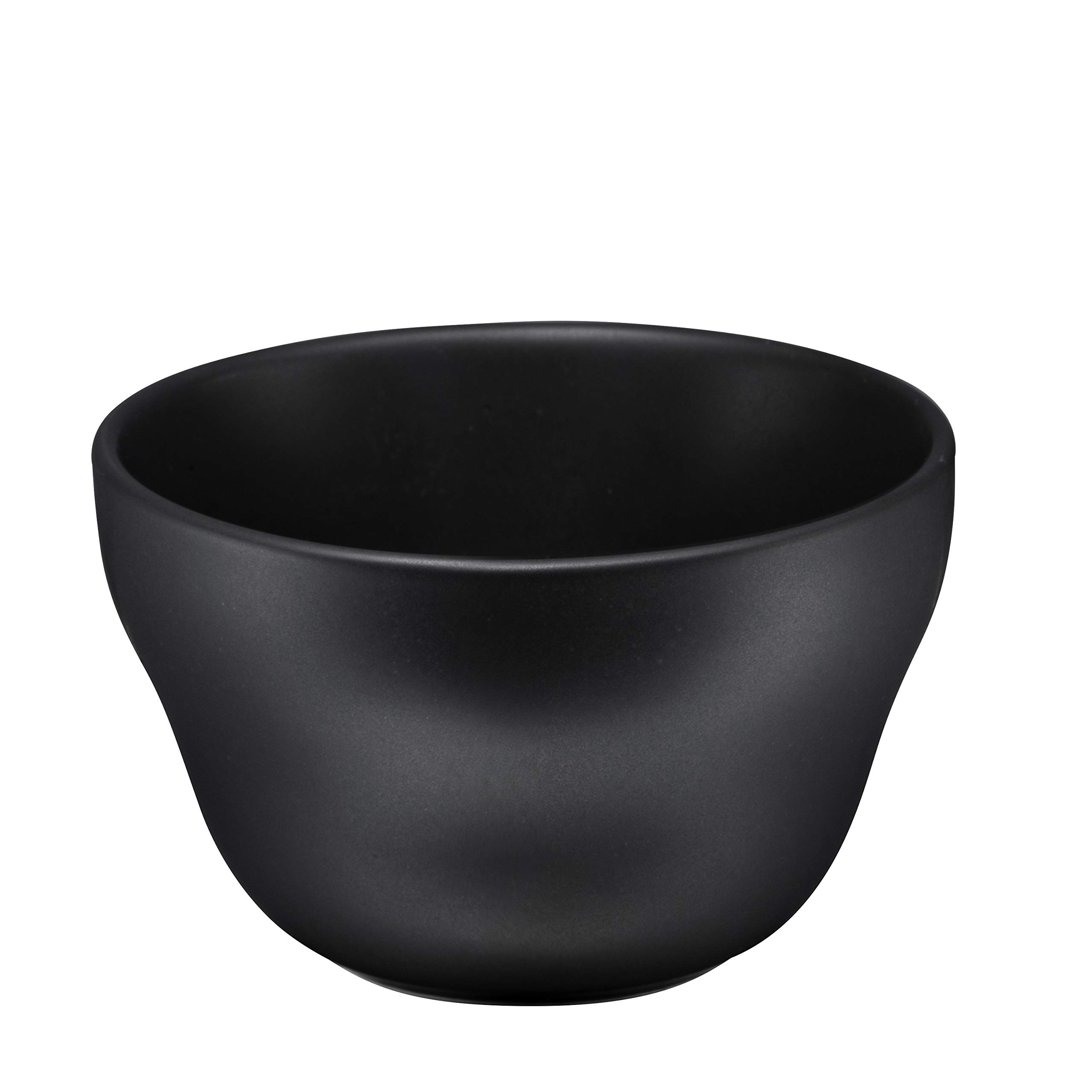 Bruntmor 8 Oz Ceramic Dessert Bowl Set of 6 in Matte Black, 8 Ounces Ceramic Chip and Dip Bowls, Small Ceramic Dish Set for Snacks, Nuts, Chip and Dip at Party, Thanksgiving and Christmas