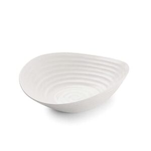 Portmeirion Sophie Conran White Small Salad Bowl | 9.5 Inch Serving Bowl for Salad, Pasta, and Fruit | Made from Fine Porcelain | Dishwasher and Microwave Safe