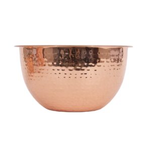 Creative Co-Op Hammered Stainless Steel Bowls in Copper Finish (Set of 3 Sizes)