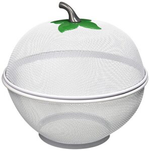 uniware® 2203 apple net fruit basket with plastic coating, 10.5 inch, white