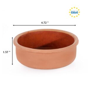 Cooking Clay Bowls Set, Clay Pot for Cooking, Traditional Mexican Dishes, Ancient Terracotta Cookware, Cazuelas de Barro Mexicanas, 6 Pcs