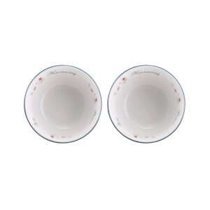 Pfaltzgraff Winterberry Round Sentiment Dessert Bowls, Set of 2, White