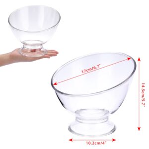 ELLDOO Clear Coffee Pod Holder, Plastic K Cup Holder Capsule Creamer Organizer, Candy Dish Fruit Jar Container Salad Bowl for Counter, Coffee Bar, Kitchen, Breakroom