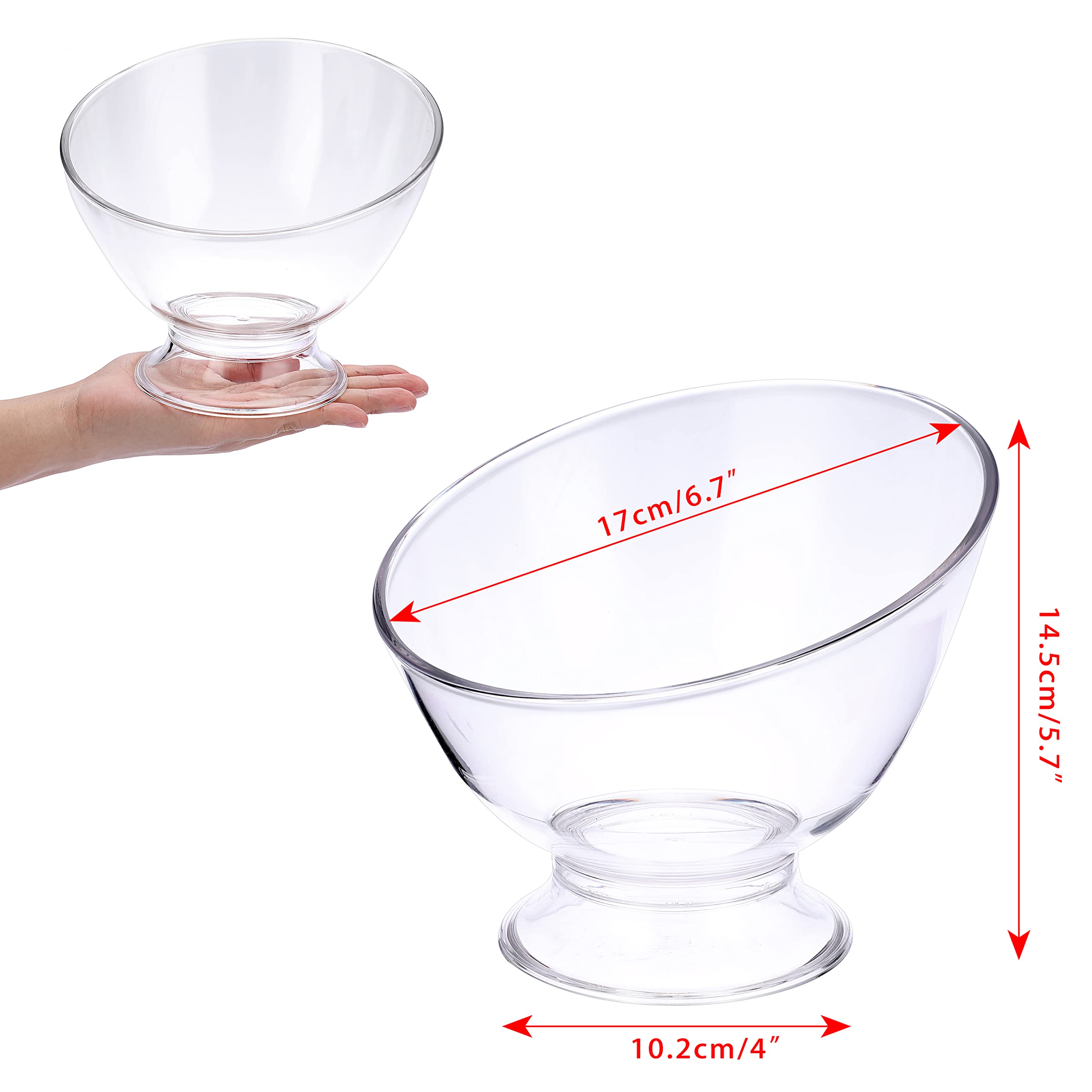 ELLDOO Clear Coffee Pod Holder, Plastic K Cup Holder Capsule Creamer Organizer, Candy Dish Fruit Jar Container Salad Bowl for Counter, Coffee Bar, Kitchen, Breakroom