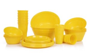 mintra home snack bowls (party set - 38pc) (yellow)
