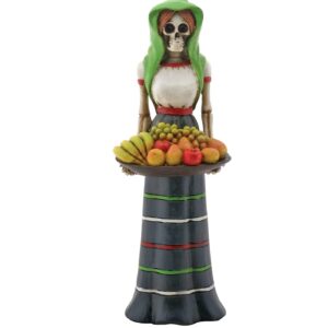 ytc fruit lady skeleton with basket of fruit