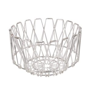 Storage Basket Multivariate Fruit Basket Bowl Countertop Deformable Stainless Steel Fruit Storage Basket Wire Bowl Multipurpose for kitchen Living room bathroom room Dining Room Bedroom or Coffee Shop