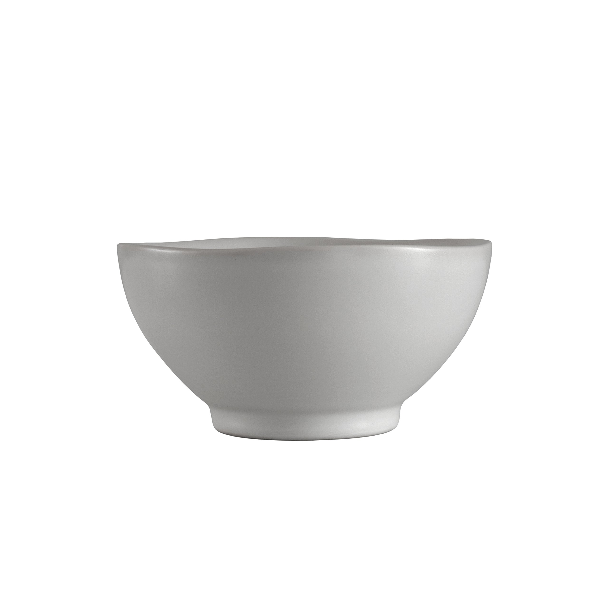 Fortessa Vitraluxe Dinnerware Heirloom Matte Finish Rice Bowl 5.75-Inch, Smoke, Set of 4