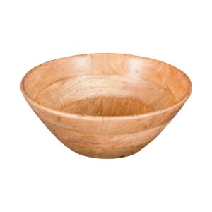 alpha living home wooden bowl, serving bowl - crafts serve for fruit's, salads, popcorn, salad spinner, pasta, soup, and fruit - bowls looks absolute beautiful with your kitchen - 12 inch bowl