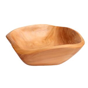 deziwood wooden bowls, creative handmade root carved fruit bowls, small wood bowls for fruit nut or decor (8"-10")