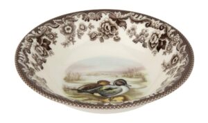 spode woodland ascot cereal bowl, pintail, 8” | perfect for oatmeal, salads, and desserts | made in england from fine earthenware | microwave and dishwasher safe