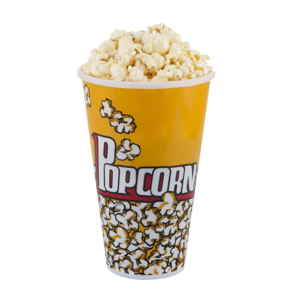 Better crafts Set of 6 Yellow popcorn bowl tubs. 7 x 4.5 inches. Perfect for having a movie night at home, parties, and more!