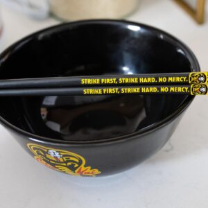 Surreal Entertainment The Karate Kid Cobra Kai and Miyagi-Do 18-Ounce Ramen Bowl Set with Chopsticks