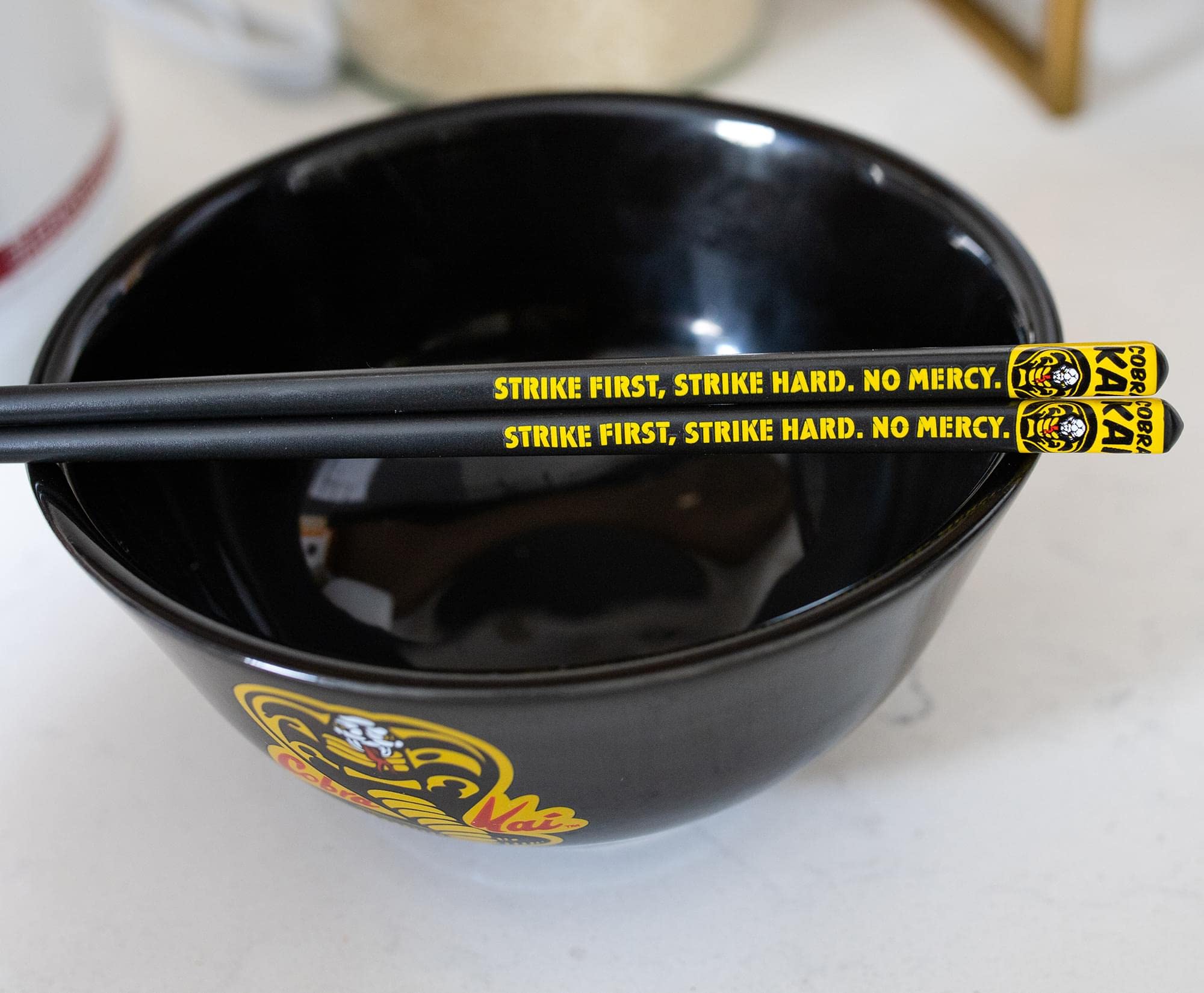 Surreal Entertainment The Karate Kid Cobra Kai and Miyagi-Do 18-Ounce Ramen Bowl Set with Chopsticks