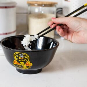 Surreal Entertainment The Karate Kid Cobra Kai and Miyagi-Do 18-Ounce Ramen Bowl Set with Chopsticks