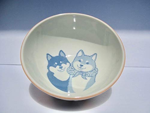 Japanese Shiba Dog Red 6.3 Inches Diameter Large Rice Bowl Donburi Soup Noodle or Serving Bowl Multipurpose Bowl Chawan from Japan