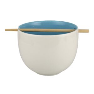 Enesco Our Name is Mud Top Student Ramen Noodle Bowl and Chopsticks, 4.25 Inch, Multicolor