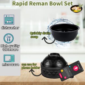 Wellcun Ramen Cooker Microwave Ramen Bowl Set, Bowl and Chopstick Spoon Ramen Noodle Cooker College Dorm Room Essentials Rapid Ramen Cooker Bowl Portable Gifts for Girls Boys Apartment