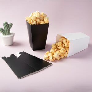 Aimto Black Popcorn Boxes Cardboard Popcorn Favor Containers,Pack of 24