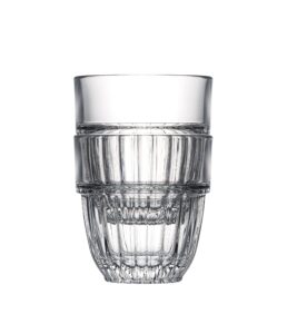 la rochere cedrat goblet glasses set of 6 ñ crystal clear glass tumbler set ñ stackable, space-saving water goblets ñ dishwasher-safe drinking glasses set ñ sophisticated & elegant glass cups (9 oz)