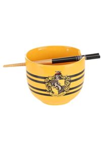harry potter hufflepuff ramen bowl with chopsticks standard