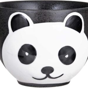 Happy Sales, Japanese Ramen Udon Noodle Soup Cereal Bowl With Chopsticks (BlackPanda)