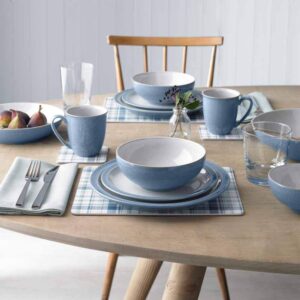 Denby Elements Blue Pasta Bowls Set of 4