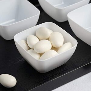 BalsaCircle 90 pcs 2 oz White Plastic Mini Bowls - Disposable Wedding Party Catering Tableware