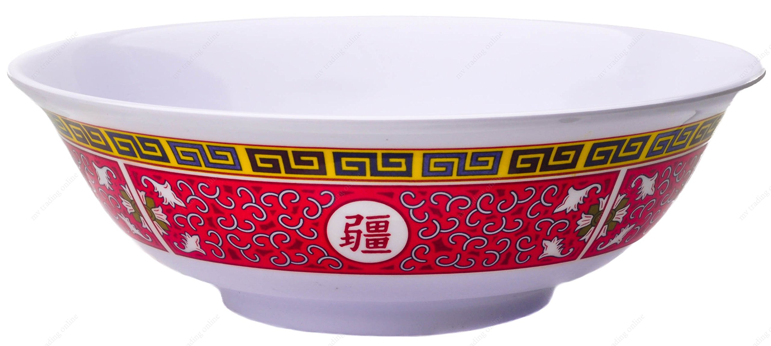 Melamine Oriental Pho Noodle Soup Bowl, 52 Ounce, Longevity Design, Set of 6