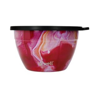 lifetime brands europe limited s'well salad bowl kit, rose agate, 1.9l - salad lunch box with condiment container and removable tray - leak-proof and dishwasher safe