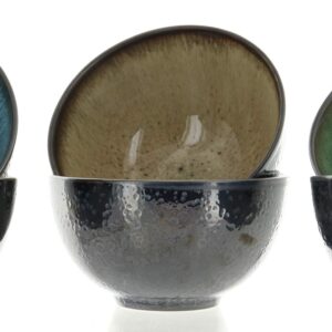 Mikasa Sapphire Stoneware Bowls | Set of 6 Bowls | Dishwasher Safe | Microwave Safe