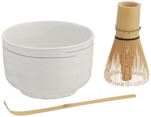 happy sales tea ceremony set bowl and whisk white