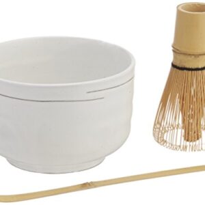 Happy Sales Tea Ceremony Set Bowl and Whisk White