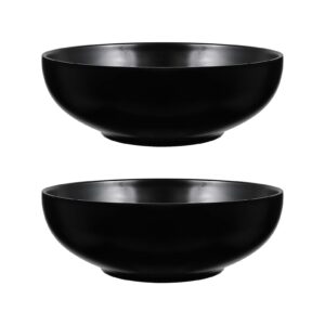 topbathy melamine serving bowls：2pcs japanese style salad bowls reusable mixing bowls large ramen bowls deep soup bowl for family kitchen
