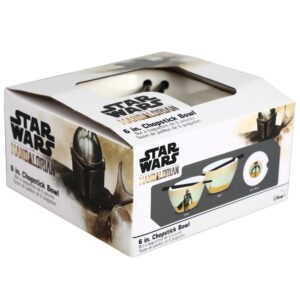 Bioworld Star Wars The Mandalorian 20 oz Ramen Bowl with Chopsticks