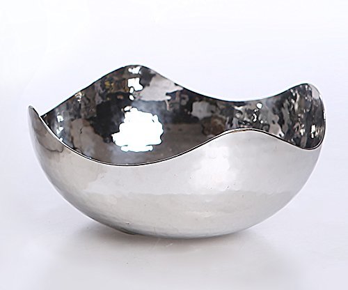 James Scott Candy Dish Bowl - Hammered Stainless Steel Wave Bowl, 6-inch - Multipurpose for Bathroom, Kitchen, Dining - Fruit, Candy, Salad, Snacks, Accessories