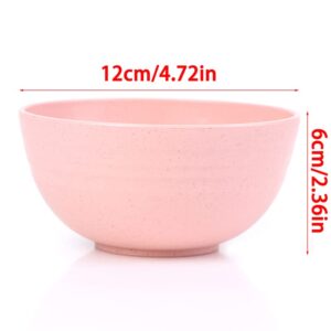 4 Wheats Straw Bowls Stylish Small Bowls Microwave Safe Bowls Set Strong and Unbreakable for Dinner Rice Dessert Snacks Noodles Cereal and More Microwave Freezer and Dishwasher Safe