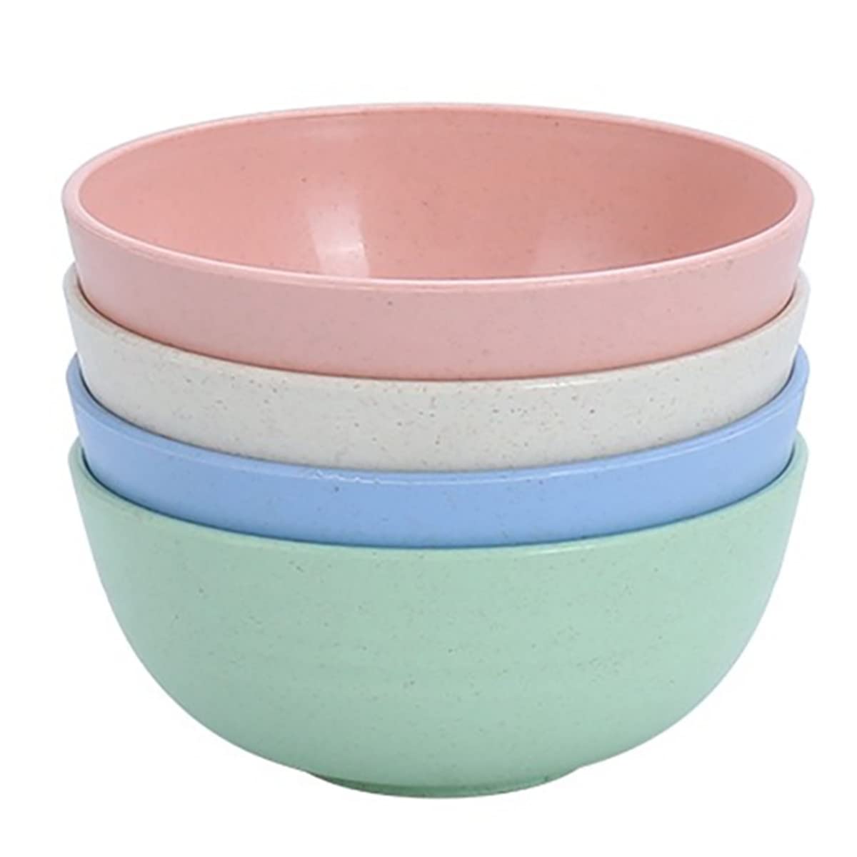 4 Wheats Straw Bowls Stylish Small Bowls Microwave Safe Bowls Set Strong and Unbreakable for Dinner Rice Dessert Snacks Noodles Cereal and More Microwave Freezer and Dishwasher Safe