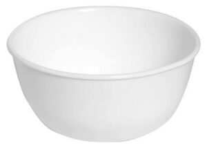 corelle white livingware 28-ounce super soup/cereal, winter frost, 1 bowl