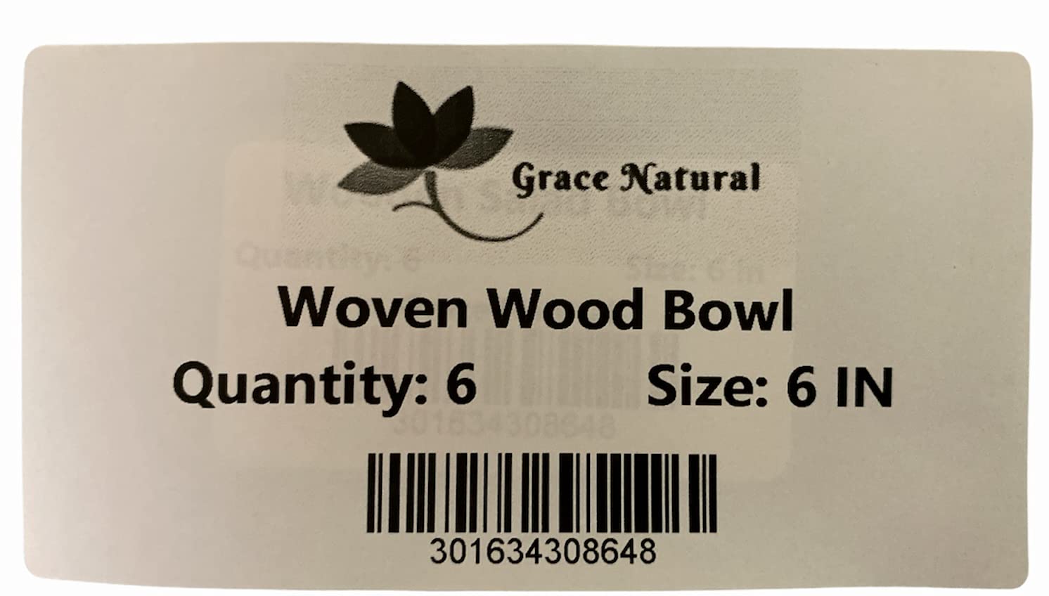 Grace Natural Wooden woven salad bowl, set of 6 Snack bowls 6 inch inch, Party size, Fruit bowl by Grace natural wood bowl, Premium quality, All Natural