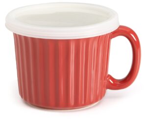 good cook ceramic 18 ounce soup dish, red