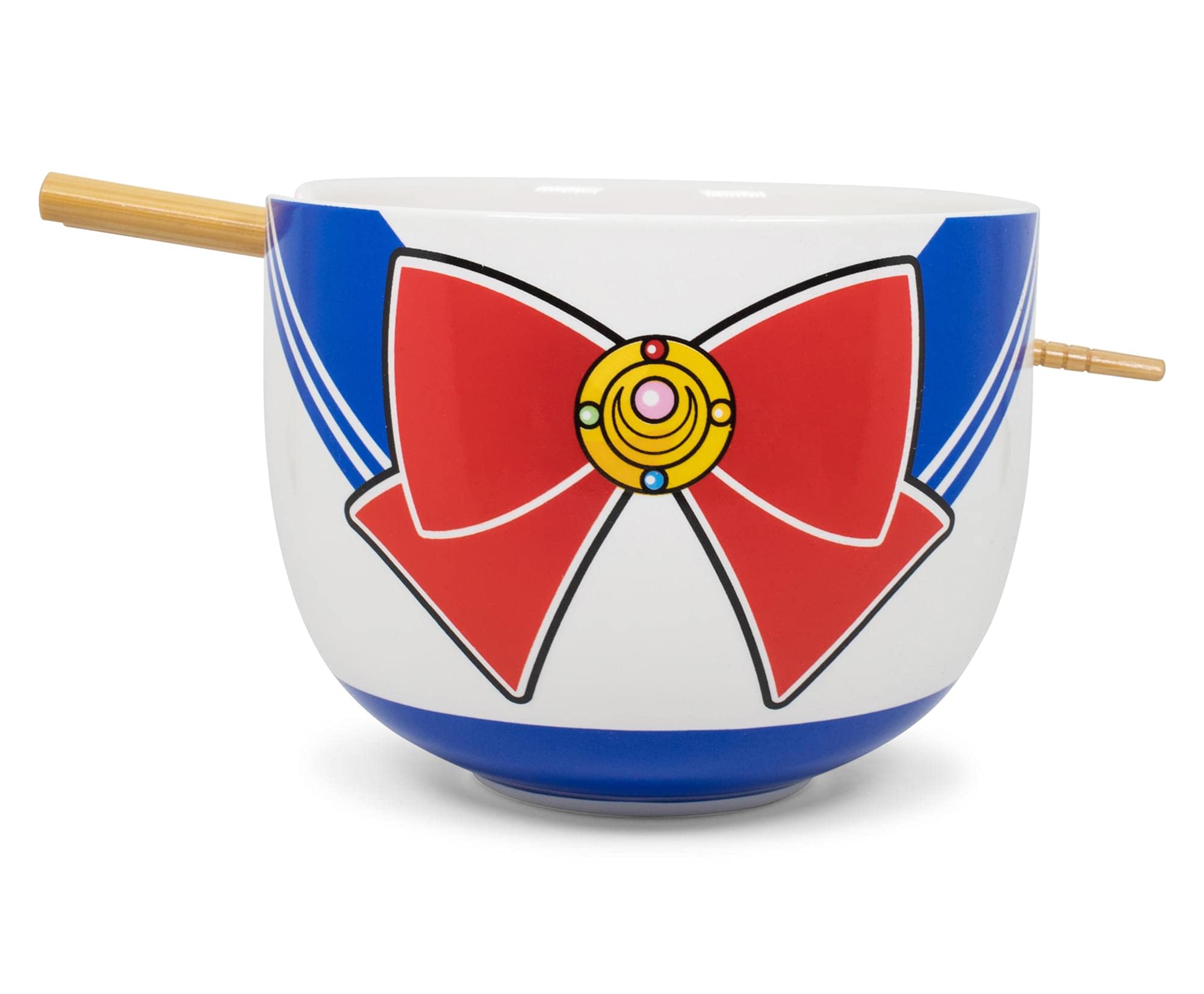 Sailor Moon Japanese Dinnerware Set | 16-Ounce Ramen Bowl, Chopsticks