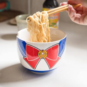 Sailor Moon Japanese Dinnerware Set | 16-Ounce Ramen Bowl, Chopsticks