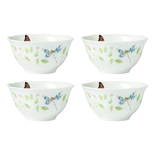 Lenox Butterfly Meadow Vines 4Pc Rice Bowl Set, 3.31, 0