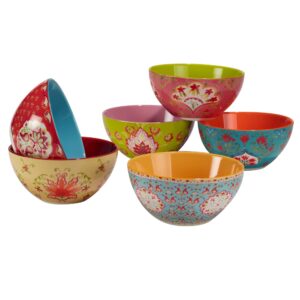 Certified International Francesca All Purpose 26 oz. Bowls, Set of 6 Assorted Designs