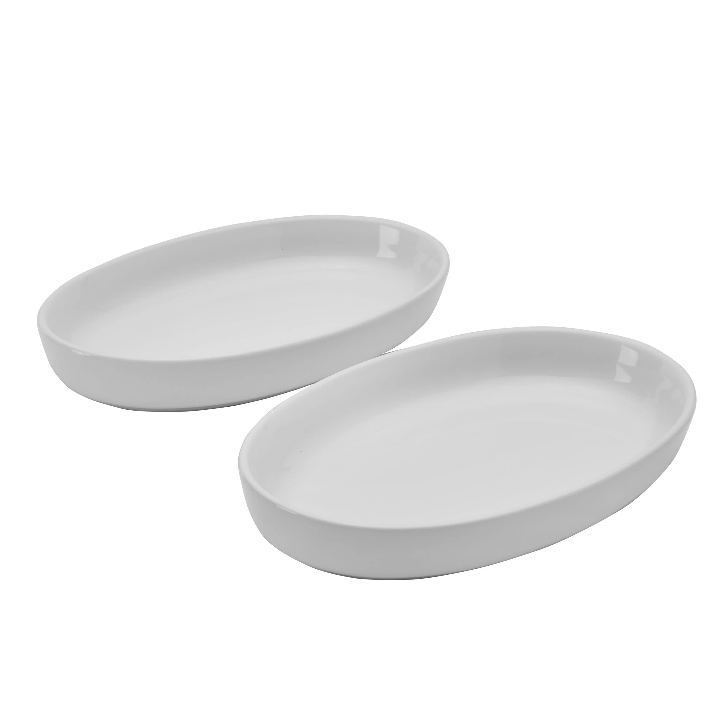 Pfaltzgraff Burrito Oval Set of 2 Bowls, 9.75-Inch, White